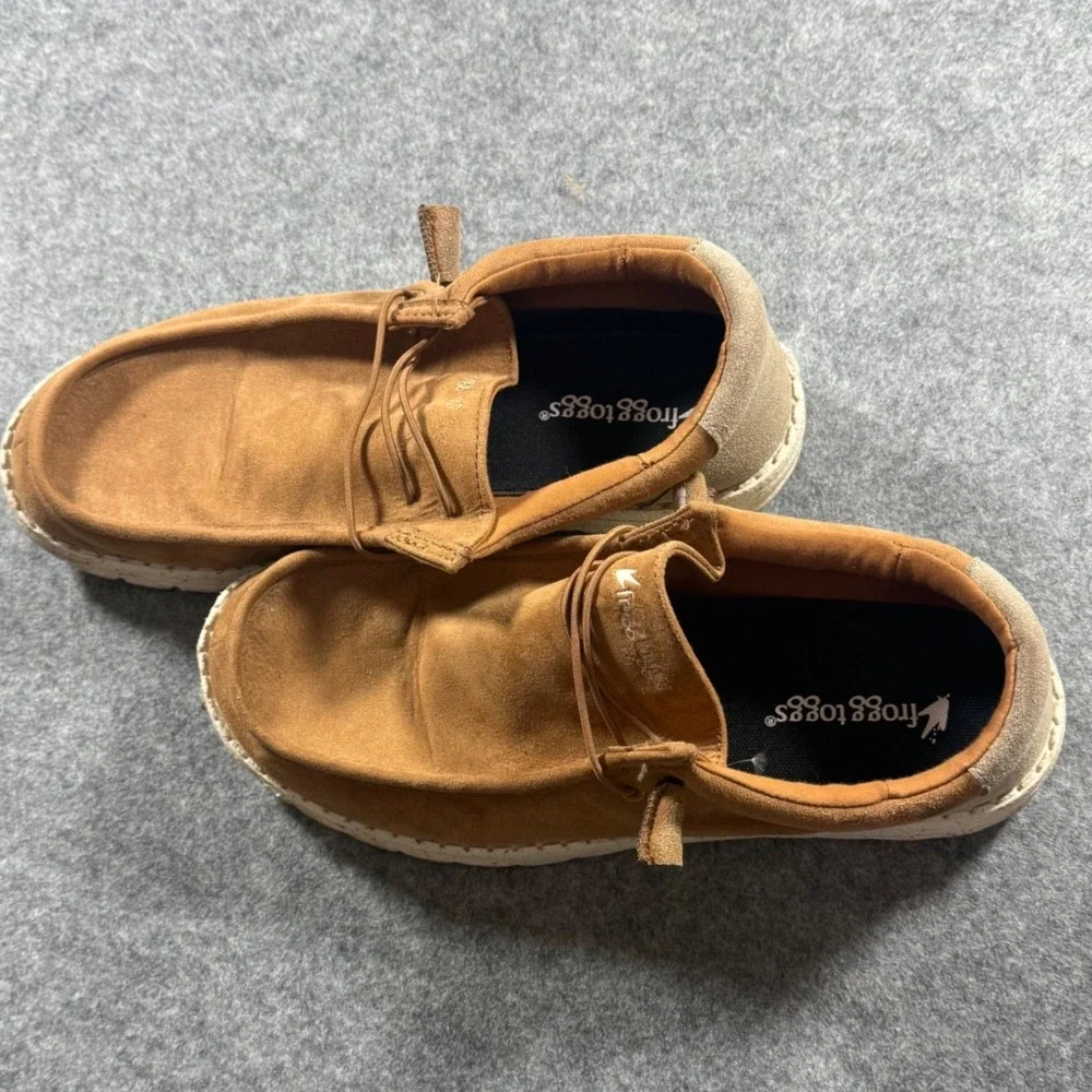 Frogg Toggs Loafers Mens Size 10 Tan Excellent Slip On Moc Toe 4JV112-330